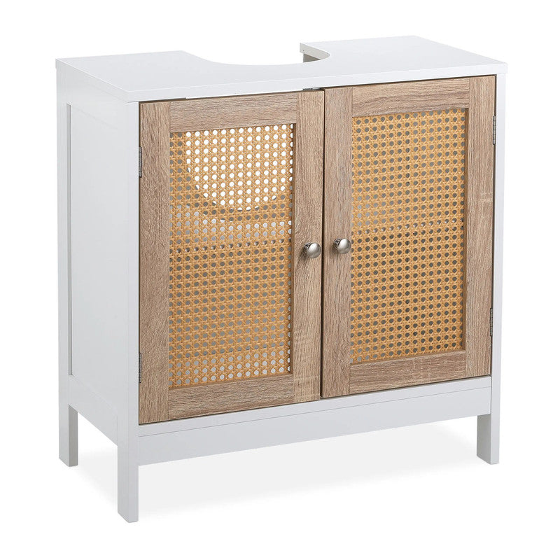 Relads Sink Base Cabinet with Rattan Doors Washbasin Cabinet