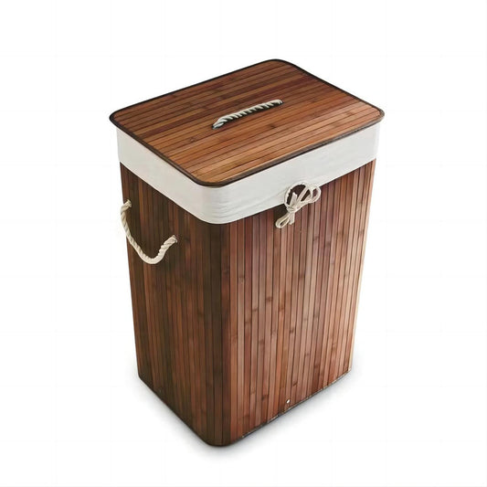 Nonari Square Bamboo Laundry Basket