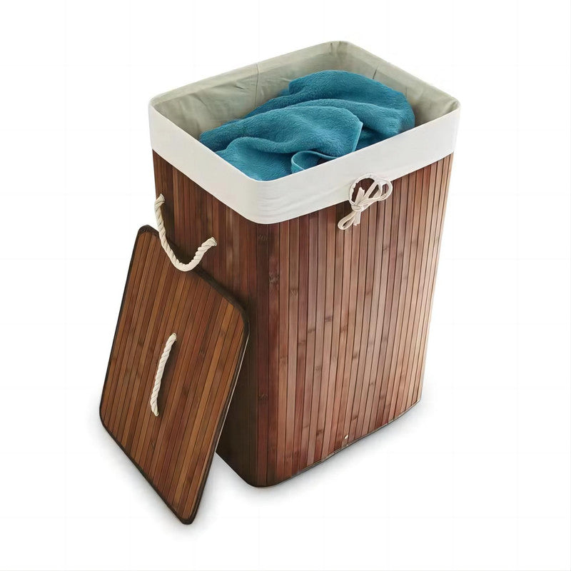 Nonari Square Bamboo Laundry Basket