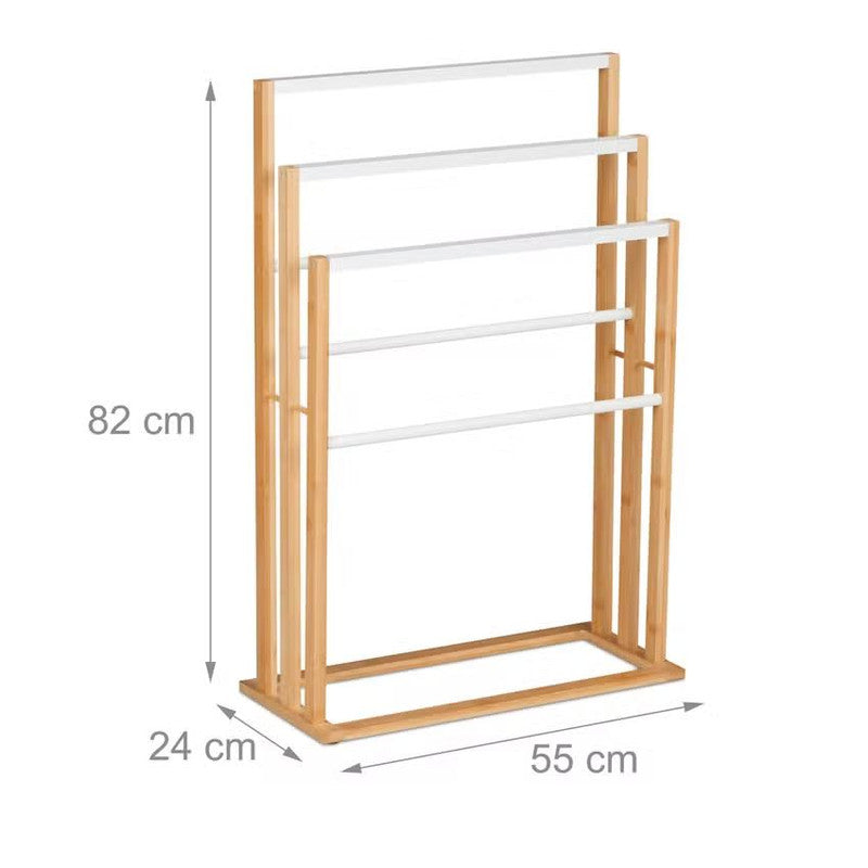 Nonari  Bamboo Towel Rack 6 Bars