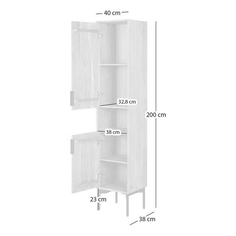 Hedyno Solid Tall Cabinet Column Cabinet