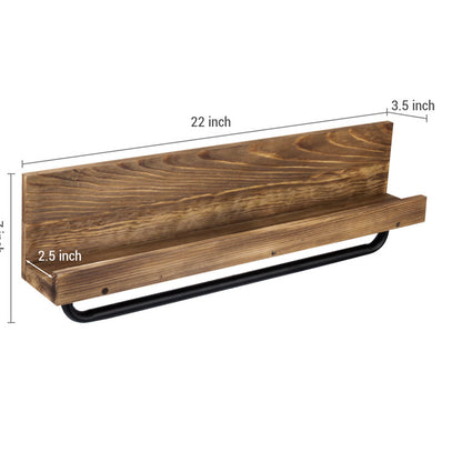 WAYBATH0244BRN Wood Wall Towel Rack