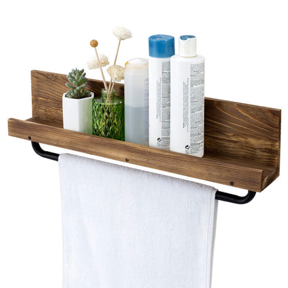 WAYBATH0244BRN Wood Wall Towel Rack