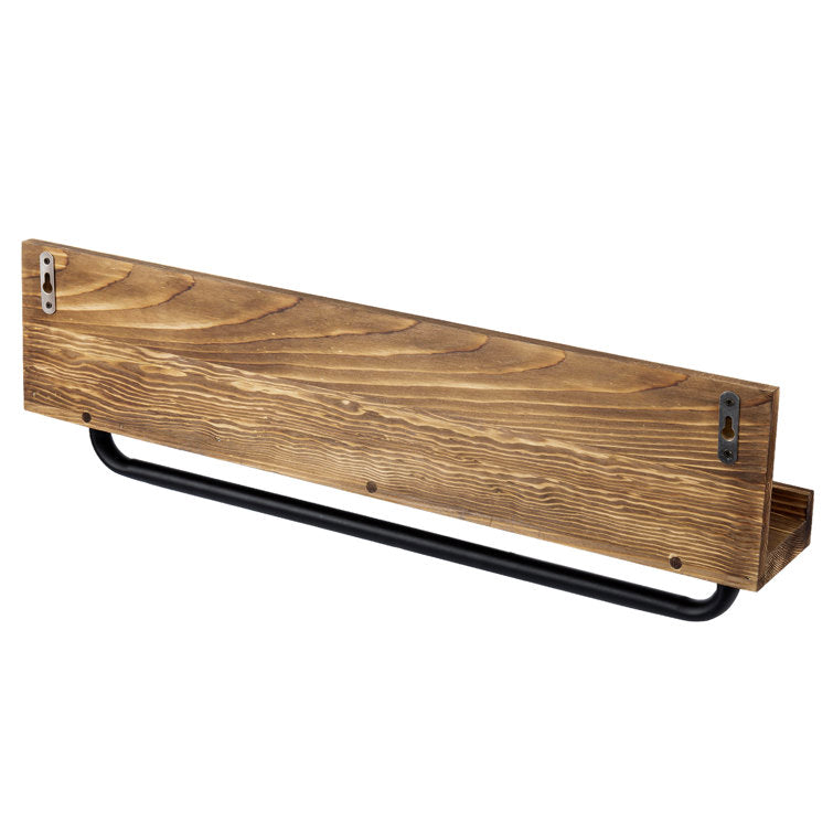 WAYBATH0244BRN Wood Wall Towel Rack