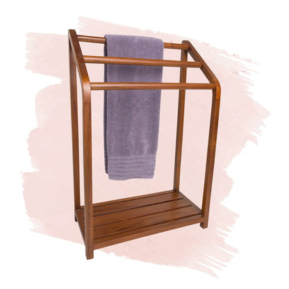 Zofia Wood Free-standing Towel Stand